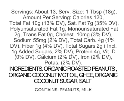 Gheezer nutrition facts and ingredients label